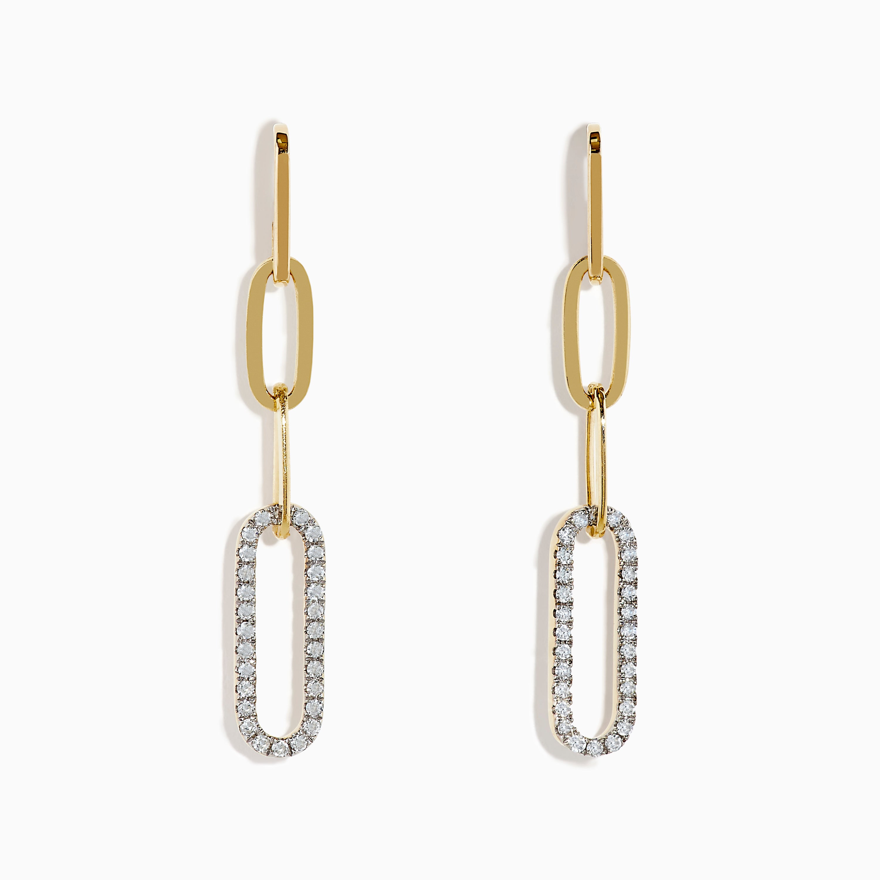 White Natural Diamond Triple Flame Drop Earrings in 10k Yellow Gold (0.2  Cttw ) - Walmart.com